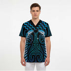 Blue Matariki New Zealand Scrub Top Maori Poutama Galaxy Vibes - Aussie Hoodie