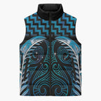 Blue Matariki New Zealand Sleeveless Puffer Jacket Maori Poutama Galaxy Vibes - Aussie Hoodie