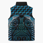 Blue Matariki New Zealand Sleeveless Puffer Jacket Maori Poutama Galaxy Vibes - Aussie Hoodie