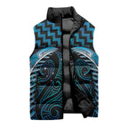 Blue Matariki New Zealand Sleeveless Puffer Jacket Maori Poutama Galaxy Vibes - Aussie Hoodie