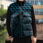 Blue Matariki New Zealand Sleeveless Puffer Jacket Maori Poutama Galaxy Vibes - Aussie Hoodie
