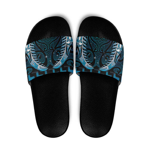 Blue Matariki New Zealand Slide Sandals Maori Poutama Galaxy Vibes - Aussie Hoodie