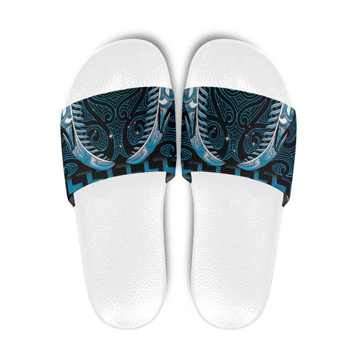 Blue Matariki New Zealand Slide Sandals Maori Poutama Galaxy Vibes - Aussie Hoodie