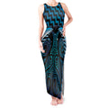 Blue Matariki New Zealand Tank Maxi Dress Maori Poutama Galaxy Vibes