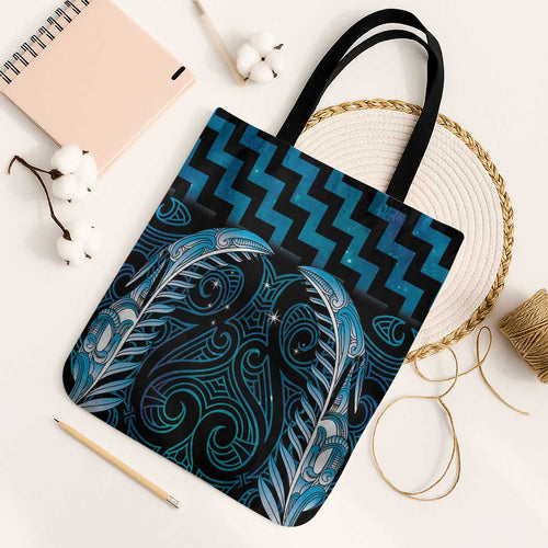 Blue Matariki New Zealand Tote Bag Maori Poutama Galaxy Vibes - Aussie Hoodie