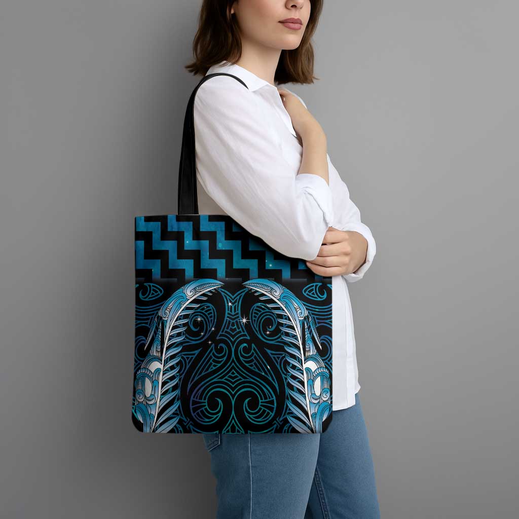 Blue Matariki New Zealand Tote Bag Maori Poutama Galaxy Vibes - Aussie Hoodie