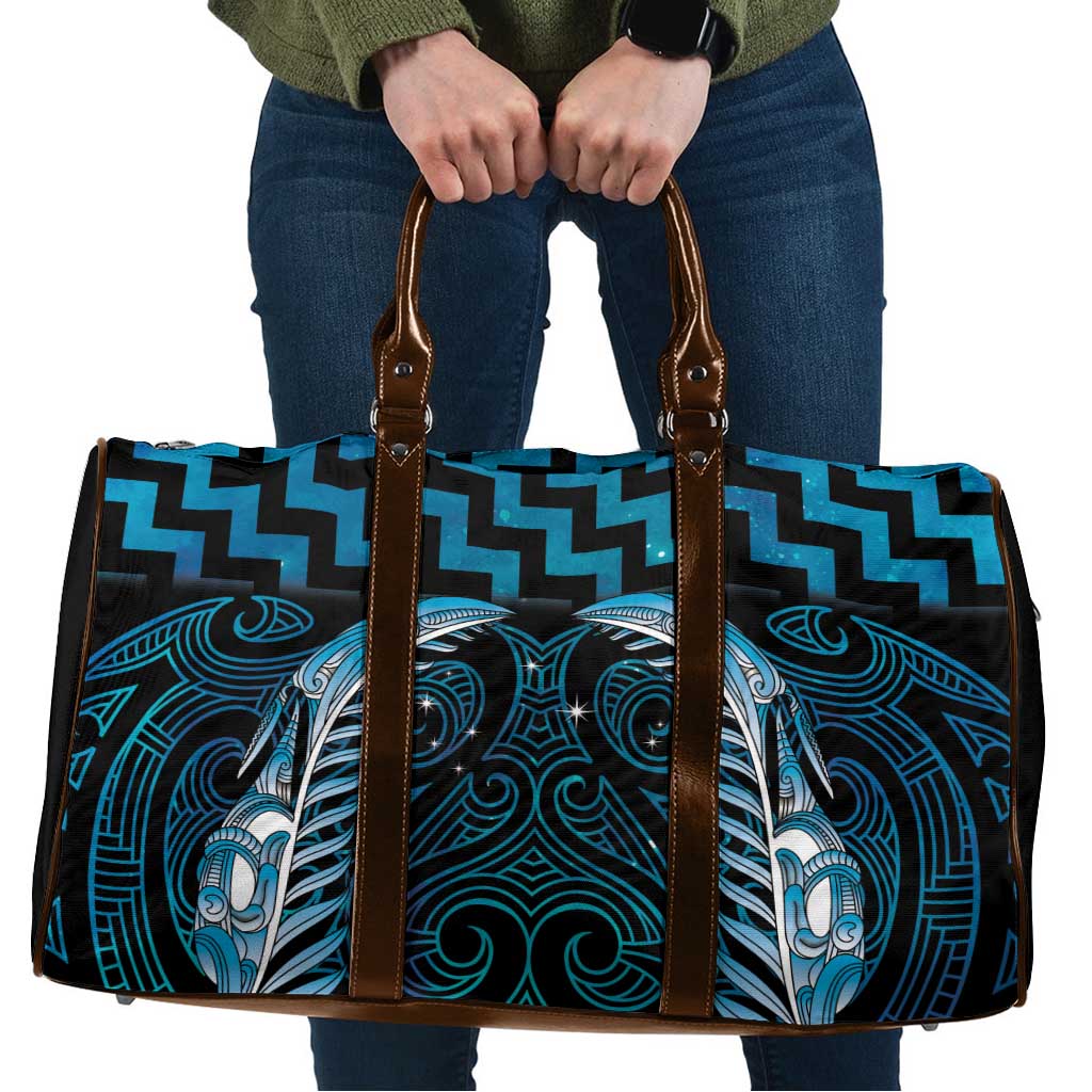 Blue Matariki New Zealand Travel Bag Maori Poutama Galaxy Vibes - Aussie Hoodie