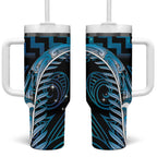 Blue Matariki New Zealand Tumbler With Handle Maori Poutama Galaxy Vibes