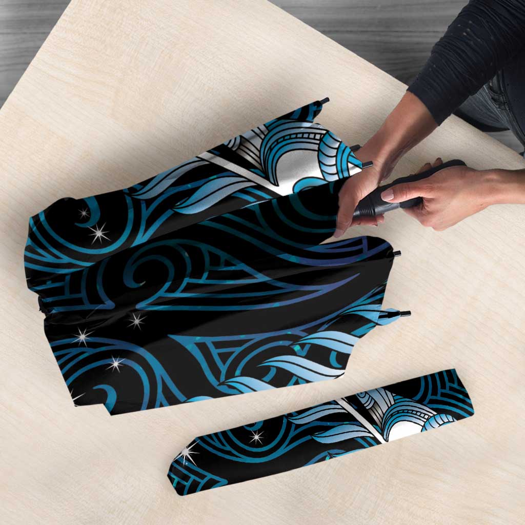 Blue Matariki New Zealand Umbrella Maori Poutama Galaxy Vibes - Aussie Hoodie