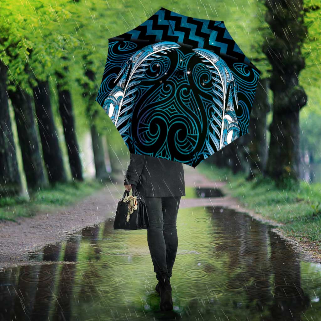Blue Matariki New Zealand Umbrella Maori Poutama Galaxy Vibes - Aussie Hoodie