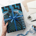 Blue Matariki New Zealand Wrapping Paper Maori Poutama Galaxy Vibes - Aussie Hoodie