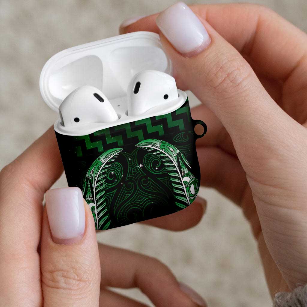 Green Matariki New Zealand AirPods Case Maori Poutama Galaxy Vibes - Aussie Hoodie