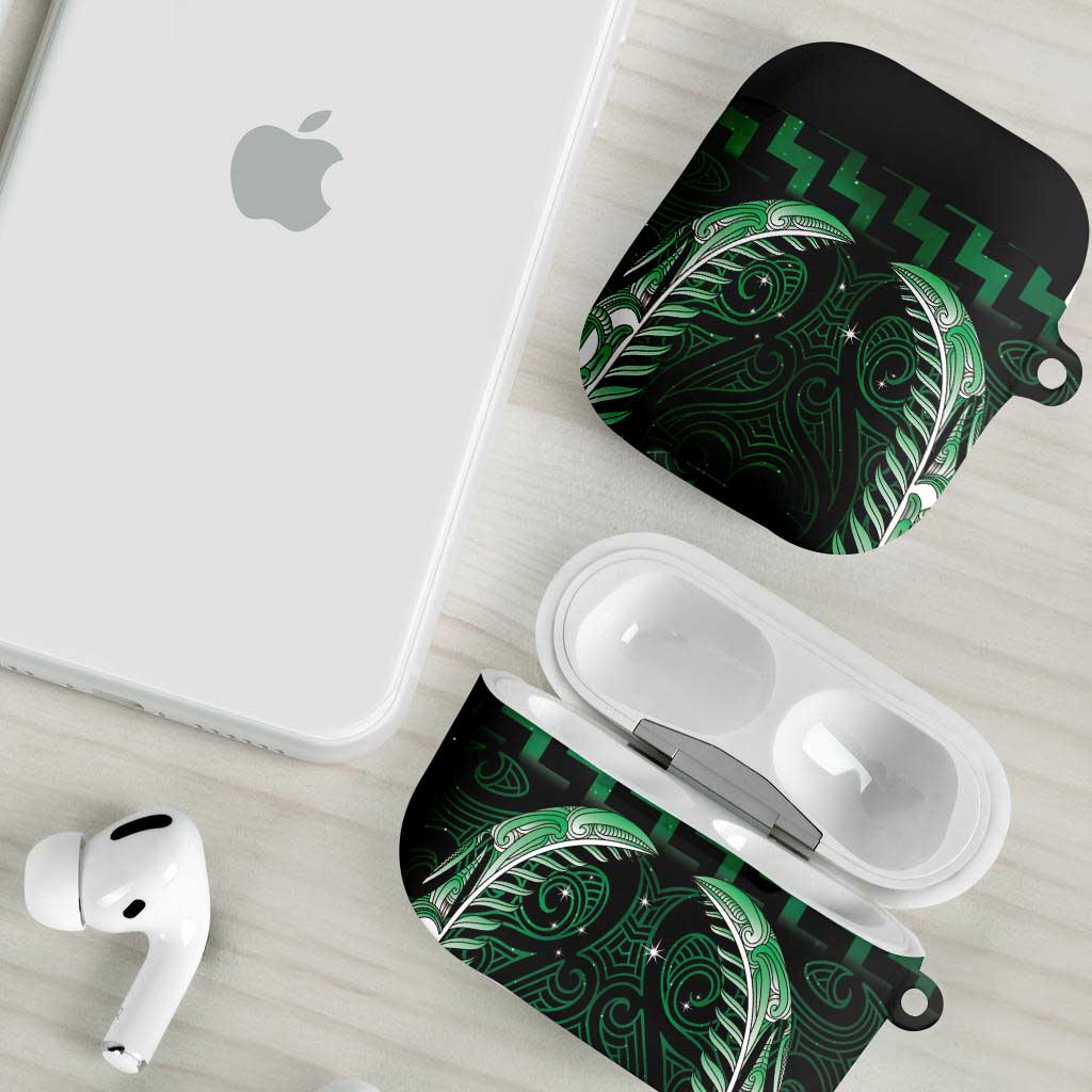 Green Matariki New Zealand AirPods Case Maori Poutama Galaxy Vibes - Aussie Hoodie