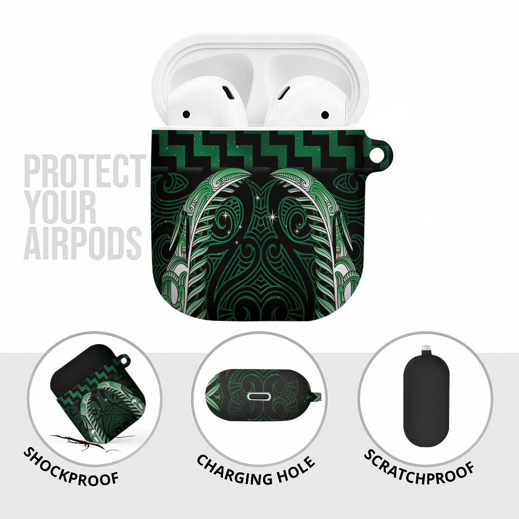 Green Matariki New Zealand AirPods Case Maori Poutama Galaxy Vibes - Aussie Hoodie