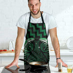 Green Matariki New Zealand Apron Maori Poutama Galaxy Vibes - Aussie Hoodie