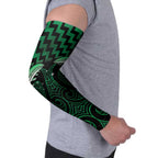 Green Matariki New Zealand Arm Sleeves Maori Poutama Galaxy Vibes - Aussie Hoodie