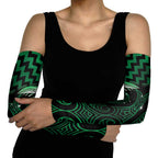 Green Matariki New Zealand Arm Sleeves Maori Poutama Galaxy Vibes - Aussie Hoodie