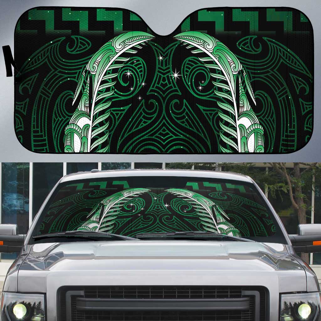 Green Matariki New Zealand Auto Sun Shade Maori Poutama Galaxy Vibes - Aussie Hoodie
