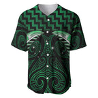 Green Matariki New Zealand Baseball Jersey Maori Poutama Galaxy Vibes