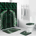 Green Matariki New Zealand Bathroom Set Maori Poutama Galaxy Vibes - Aussie Hoodie