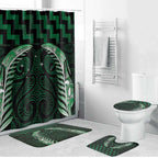 Green Matariki New Zealand Bathroom Set Maori Poutama Galaxy Vibes - Aussie Hoodie