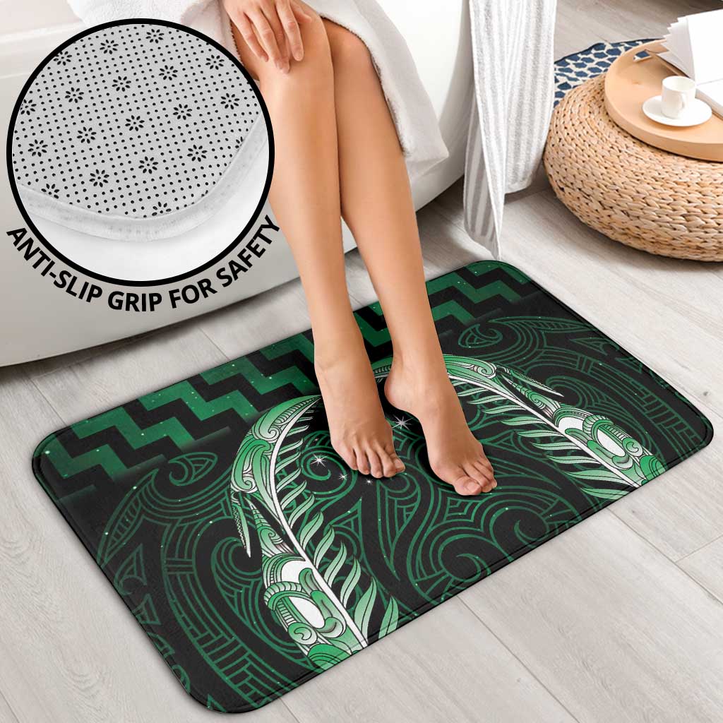 Green Matariki New Zealand Bathroom Set Maori Poutama Galaxy Vibes - Aussie Hoodie