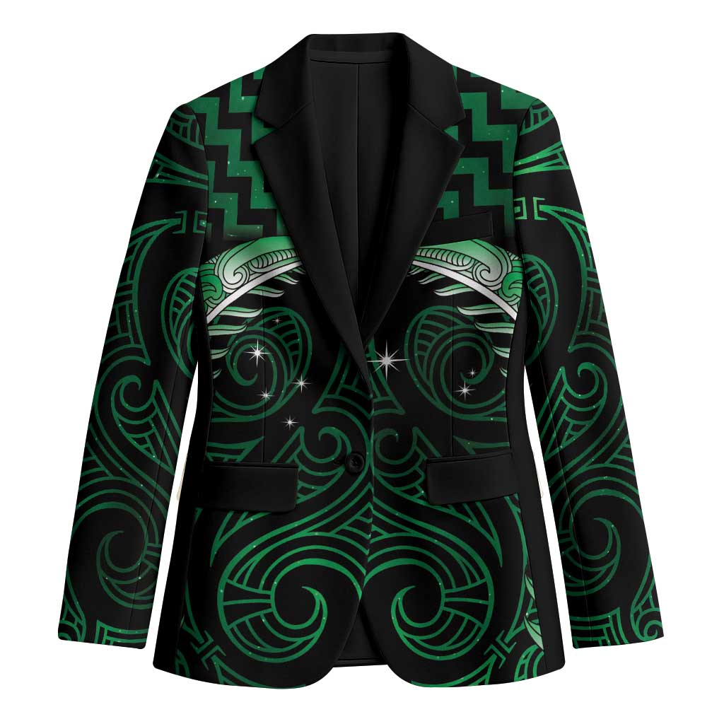 Green Matariki New Zealand Blazer Maori Poutama Galaxy Vibes - Aussie Hoodie