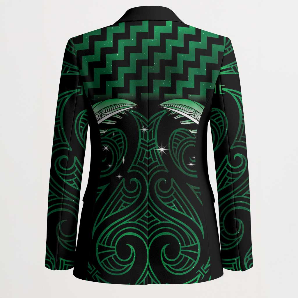 Green Matariki New Zealand Blazer Maori Poutama Galaxy Vibes - Aussie Hoodie