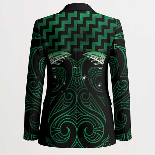 Green Matariki New Zealand Blazer Maori Poutama Galaxy Vibes - Aussie Hoodie