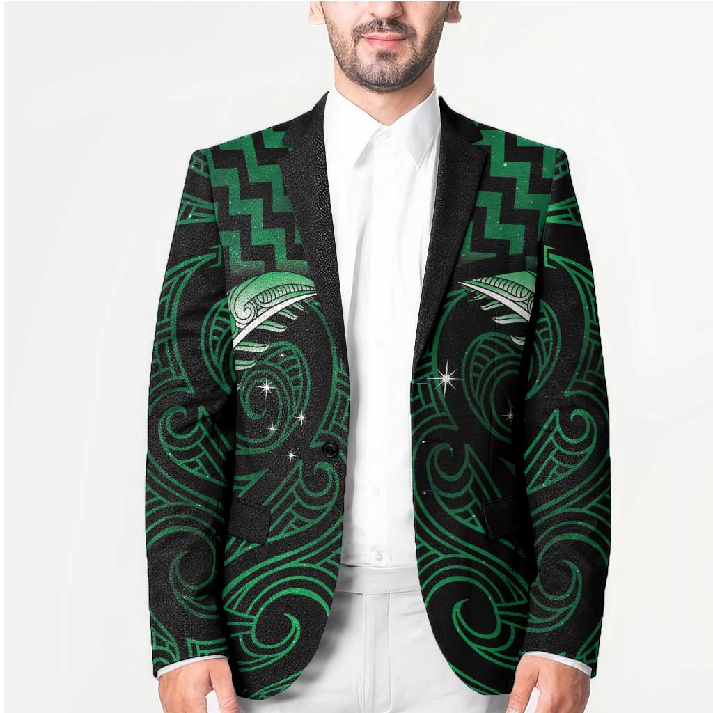 Green Matariki New Zealand Blazer Maori Poutama Galaxy Vibes - Aussie Hoodie