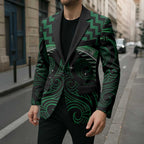 Green Matariki New Zealand Blazer Maori Poutama Galaxy Vibes - Aussie Hoodie