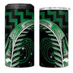 Green Matariki New Zealand 4 in 1 Can Cooler Tumbler Maori Poutama Galaxy Vibes