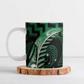 Green Matariki New Zealand Ceramic Mug Maori Poutama Galaxy Vibes - Aussie Hoodie