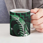 Green Matariki New Zealand Ceramic Mug Maori Poutama Galaxy Vibes - Aussie Hoodie