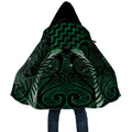 Green Matariki New Zealand Cloak Maori Poutama Galaxy Vibes - Aussie Hoodie