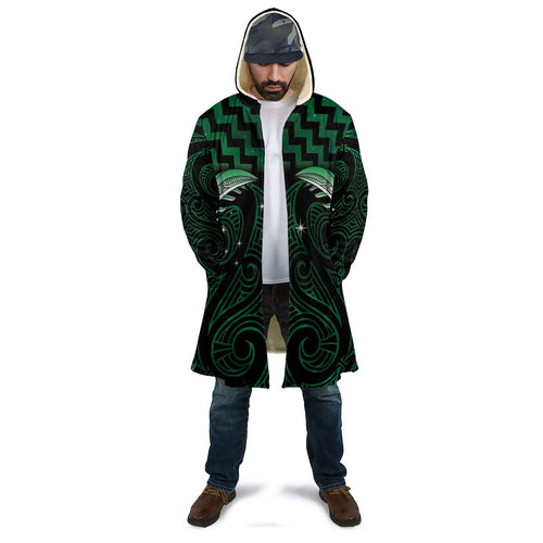 Green Matariki New Zealand Cloak Maori Poutama Galaxy Vibes - Aussie Hoodie