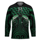 Green Matariki New Zealand Hockey Jersey Maori Poutama Galaxy Vibes - Aussie Hoodie