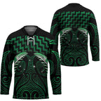 Green Matariki New Zealand Hockey Jersey Maori Poutama Galaxy Vibes - Aussie Hoodie