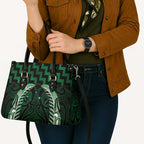 Green Matariki New Zealand Leather Bag Maori Poutama Galaxy Vibes - Aussie Hoodie
