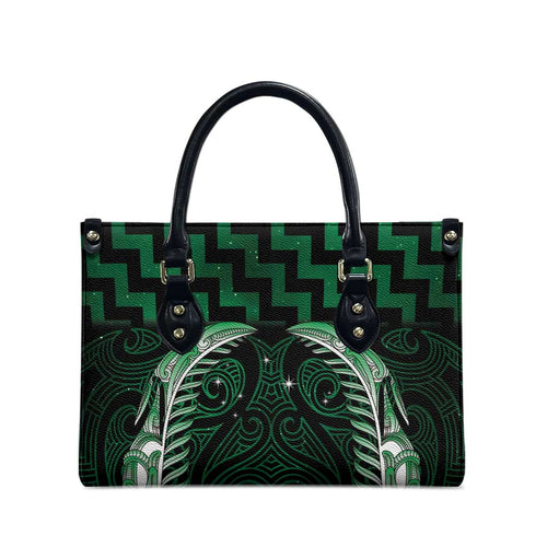 Green Matariki New Zealand Leather Bag Maori Poutama Galaxy Vibes - Aussie Hoodie
