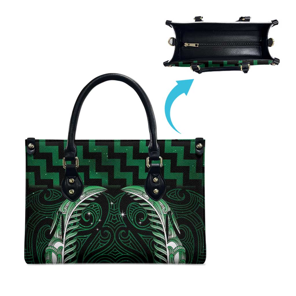 Green Matariki New Zealand Leather Bag Maori Poutama Galaxy Vibes - Aussie Hoodie