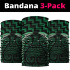 Green Matariki New Zealand Neck Gaiter Maori Poutama Galaxy Vibes - Aussie Hoodie