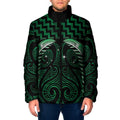 Green Matariki New Zealand Padded Jacket Maori Poutama Galaxy Vibes - Aussie Hoodie