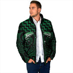 Green Matariki New Zealand Padded Jacket Maori Poutama Galaxy Vibes - Aussie Hoodie