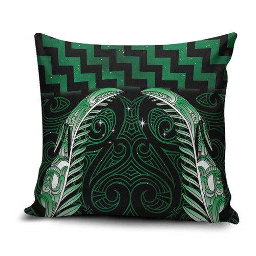 Green Matariki New Zealand Pillow Cover Maori Poutama Galaxy Vibes - Aussie Hoodie