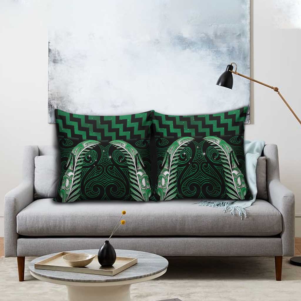 Green Matariki New Zealand Pillow Cover Maori Poutama Galaxy Vibes - Aussie Hoodie