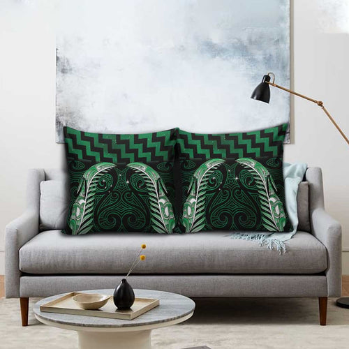 Green Matariki New Zealand Pillow Cover Maori Poutama Galaxy Vibes - Aussie Hoodie