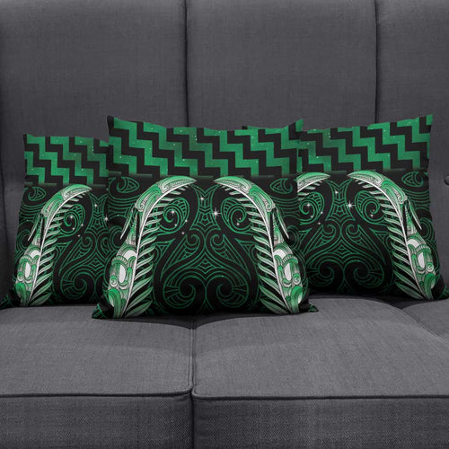 Green Matariki New Zealand Pillow Cover Maori Poutama Galaxy Vibes - Aussie Hoodie