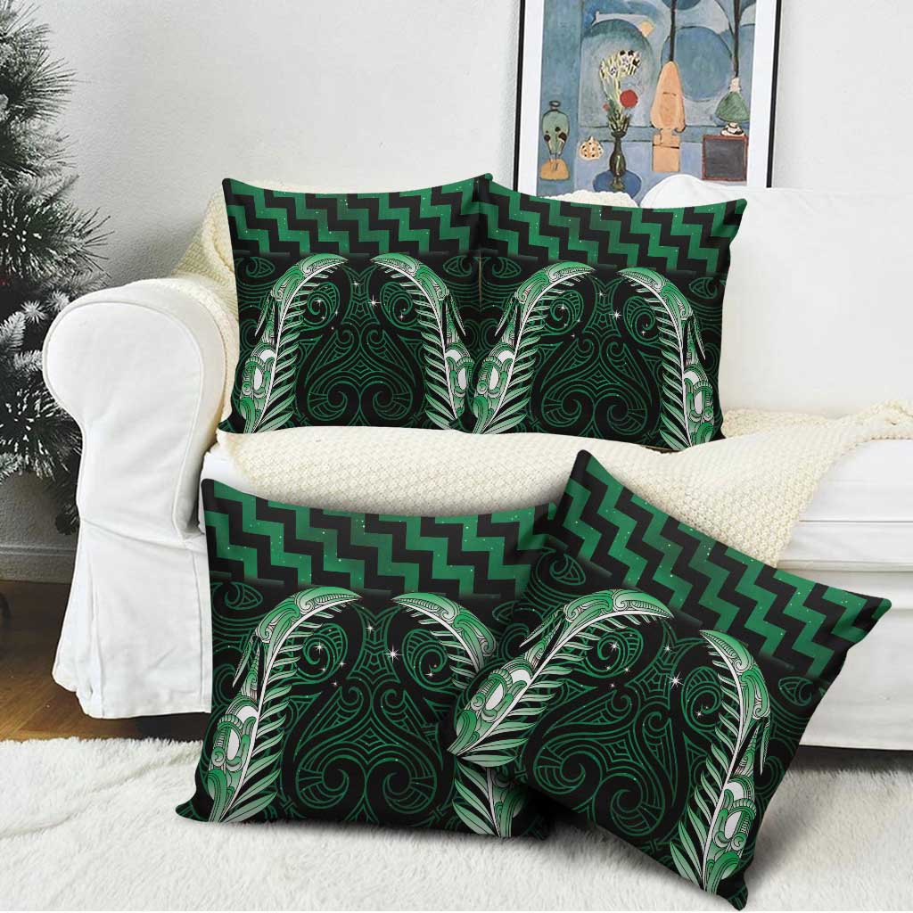 Green Matariki New Zealand Pillow Cover Maori Poutama Galaxy Vibes - Aussie Hoodie