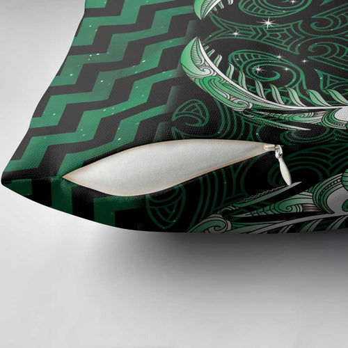 Green Matariki New Zealand Pillow Cover Maori Poutama Galaxy Vibes - Aussie Hoodie